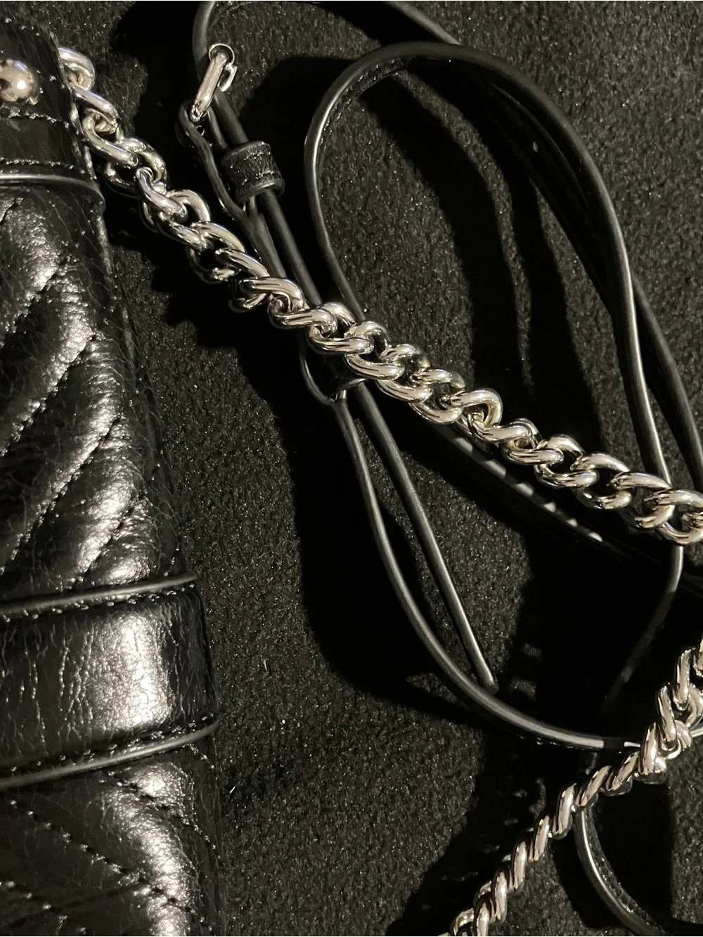 Rebecca Minkoff Black Quilted Leather Studded Love Crossbody Bag